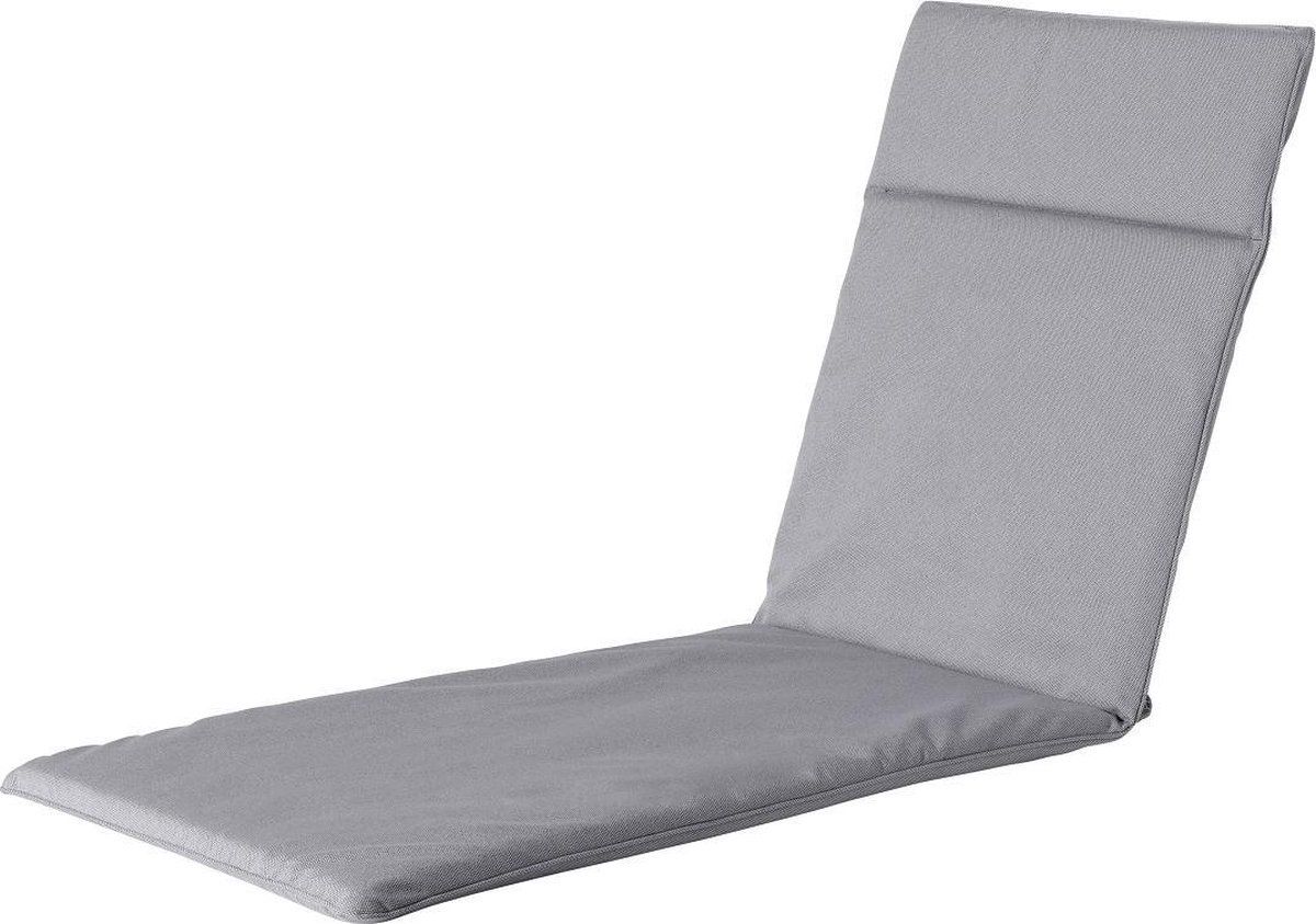 Madison ligbedkussen 190 x 60 x 7 cm katoen grijs - 8713229288839