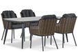 Santika Furniture Santika Fasano/Vienna 180 cm dining tuinset 5-delig