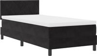 vidaXL Boxspring Bed met Hoofdeinde Zwart 90 x 200 cm Fluweel