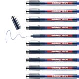 edding 1800 precisiefineliner - blauw - 10 stiften - lijnbreedte 0,25 mm