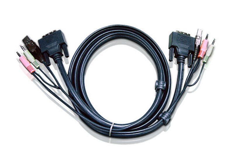 Aten 2L-7D03U DVI-D KVM kabel met audio en USB - 3 meter