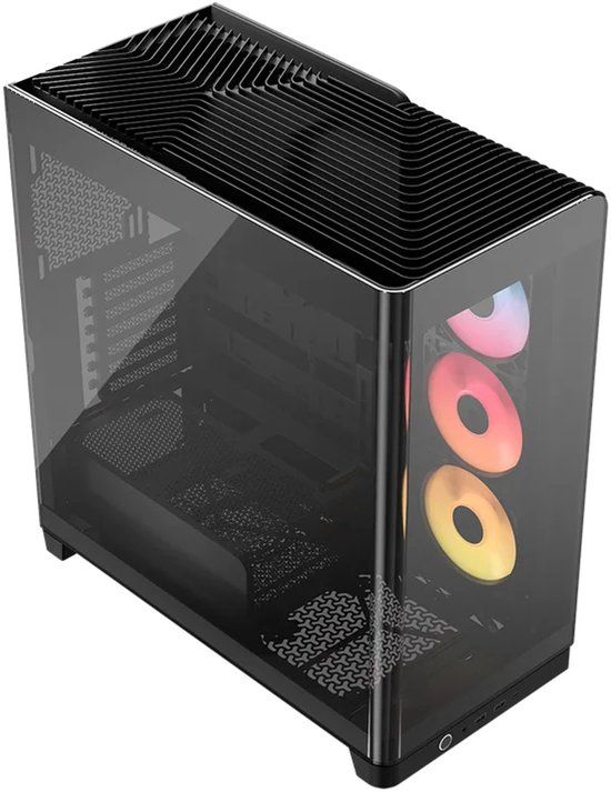 Corsair FRAME 4500X LR-R ARGB Midtowermodel ATX - Gebogen Gehard Glas - Zwart (3x LX120-R fan)