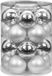 Inge-glas Christmas Goods Kerstballen set - 20x stuks - glas - elegant zilver - 6 cm - glans/mat