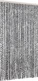 vidaXL Vliegengordijn 100x230 cm Chenille Grijs en Zwart-wit