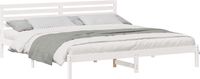 vidaXL Bedframe met hoofdeinde Wit 180 x 220 cm Massief grenenhout