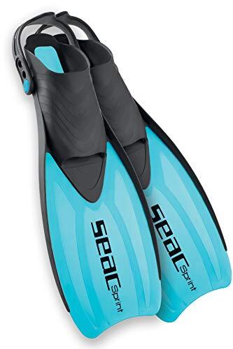 Seac Unisex's Vela OH, Snorkelen en Zwembad Zwemmen Korte Vinnen met verstelbare riem, blauw, M/L