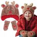 sarcia.eu Warme winteroutfit voor kinderen, pluche muts + handschoenen Rendier