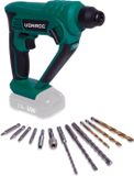 VONROC Accu boorhamer – VPower 20V – Zonder accu & lader – 1.3 Joule – SDS-plus – Incl. accessoires