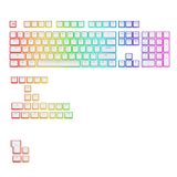 Glorious Gaming Aura V2 Keycaps US Layout White 145 Pieces Pudding Profile Doubleshot PBT