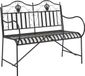 vidaXL Tuinbank 2-persoons 103,5 x 59 x 89 cm staal zwart