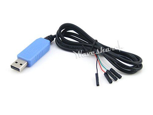 Waveshare USB to TTL 4-pin Wire with Embedded Convertor PL2303 USB Cable USB Type-A plug 1m