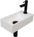 INK - Fonteinpack Polystone Rechts incl. Fonteinkraan - Design Sifon - Design Plug en Montageset - 360x180x90 Mm - Mat Wit/mat Zwart