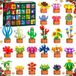 Merkloos Bloemen Adventskalender Bouwstenen - 1.014 Delen - 24 Bouwsets - Veelkleurig