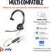 HP Poly Blackwire C3315 On Ear Headset - Mono - Black - USB-C/A & 3.5mm