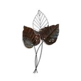 Hanah Home Handgemaakte decoratieve metalen wandaccessoire, 45 x 85 cm, 100% metaal (1,5 mm) | Unieke bruine afwerking, wandmontagebaar | Artisan gemaakt, kleurvariaties kunnen occur
