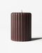 HEMA Bougie pilier LED Ø 7,5 x 10 cm côtelée marron