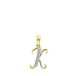Lucardi Dames alfabet hanger met diamant (0,03ct) - Hanger - Cadeau - 14 Karaat Goud - Geelgoud