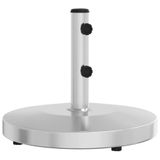 vidaXL Parasolvoet Zilver 25 kg Rond