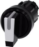 Siemens 3SU10022BL600AA0 3SU1002-2BL60-0AA0 Knevelschakelaar Kunststof frontring Zwart, Wit 2 x 45 ° 1 stuk(s)