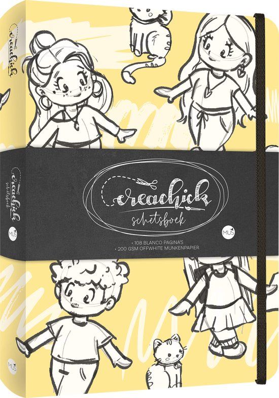 Kluitman Schetsboek creachick yellow