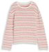 Tom Tailor - Loose fit gebreide trui met streepjesmotief - Maat S - pink beige stripe