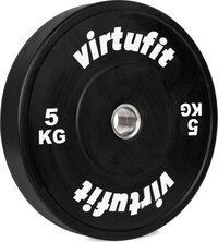 VirtuFit Bumper Plate - Olympische Halterschijf 5 kg - 50 mm - Rubber - Zwart