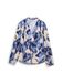 TOM TAILOR Blouse beige / blauw / chocoladebruin