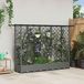 Maison Exclusive - Jardinière surélevée avec treillis et toit, gris clair, 202,5 x 40 x 121 cm