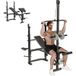 Banc de musculation multifonction réglable avec support pour barre, Leg Extension, Low Row, Curl biceps, noir