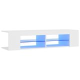 VidaXL TV meubel & entertainment center met LED-verlichting 135x39x30 cm wit