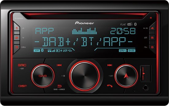 Pioneer FH-S820DABAN - Autoradio - Bluetooth - 2 Din - 4x50 Watt - Incl DAB antenne