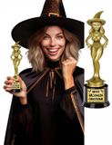 FIESTAS GUIRCA, S.L. Fiestas Guirca Beste verkleed kostuum award - heks - goud - 22 cm - Halloween feest trofee - fun prijzen