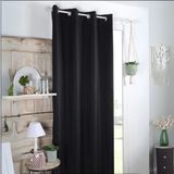 HomeMaison Effen verduisteringsgordijn Zwart Polyester