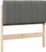 vidaXL - Gestoffeerd hoofdbord met hoofdeinde - Bruin en Lichtgrijs - 90 cm