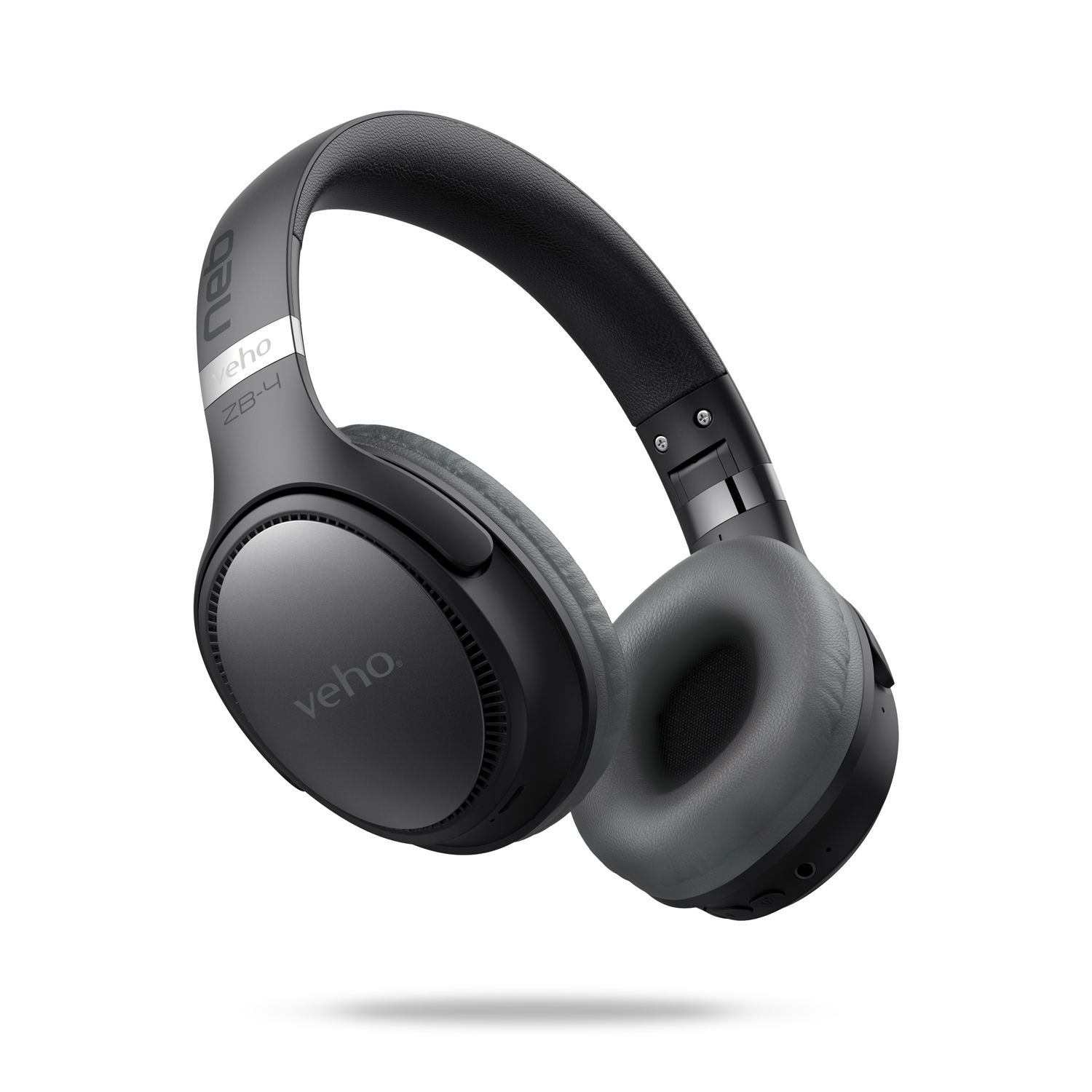 Veho ZB-4 - Headset - Bedraad en draadloos - Hoofdband - Oproepen/muziek - USB Type-C - Bluetooth - Zwart, Grijs