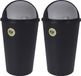Storage Solutions Prullenbakken 2x stuks - 25L - gerecycled kunststof