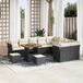 Prolenta Maison Exclusive - Tuinset met 12 stukken, zwarte polyrotan loungeset