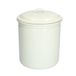Boîte/pot à provision en émail, blanc Ø 14 cm