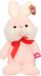 Heunec Paashaas/haas/konijn knuffel dier - zachte pluche - lichtroze - cadeau - 32 cm - met strikje