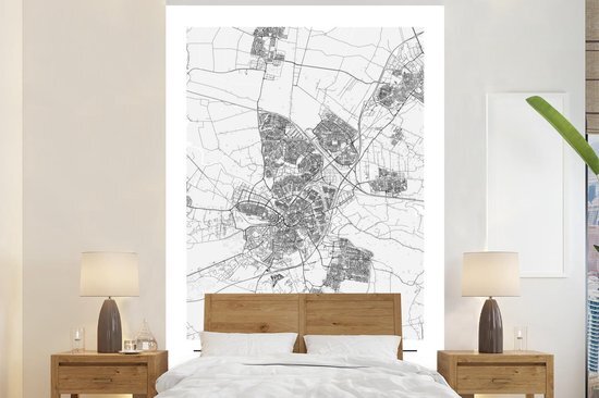 Nr1Wallpaper Behang - Fotobehang Stadskaart Amersfoort - Breedte 180 cm x hoogte 280 cm