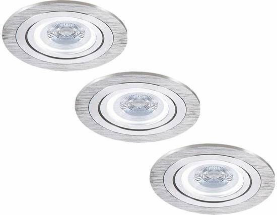 Philips Set van 3 stuks dimbare LED inbouwspots Chandler met 5 Watt spot kantelbaar