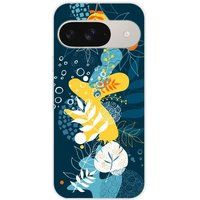 Google Pixel 9 Sea flowers bedrukt siliconen hoesje