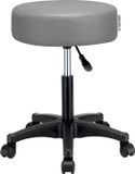 Casaria Verstelbare Draaikruk - 46/60cm Zithoogte – 1 Stuks Grijs