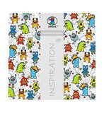 Ursus 703000193 - Premium Glitter Scrapbook paper Monster, ca. 30,5 x 30,5 cm, 5 vellen, motief 193