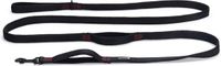Beeztees Parinca Premium Hondenriem 3 meter - Hondenlijn - Met 3 handvaten - Nylon - Zwart - 300cmx25mm