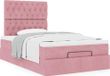 Maison Exclusive - Lit plateforme avec matelas, rose, 120x200 cm, velours