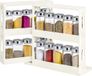 Étagère à épices double, extensible, pour meuble de cuisine, autoportant, pliable, cuisine, étagère à épices, étagère à épices pivotante pour plan de travail, blanc