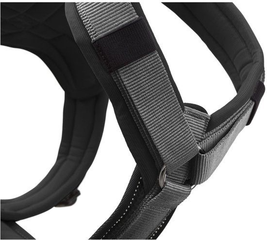 Hunter Harnas Maldon Up Zwart&Grijs XS-S - Hondentuig - 37-53 cm