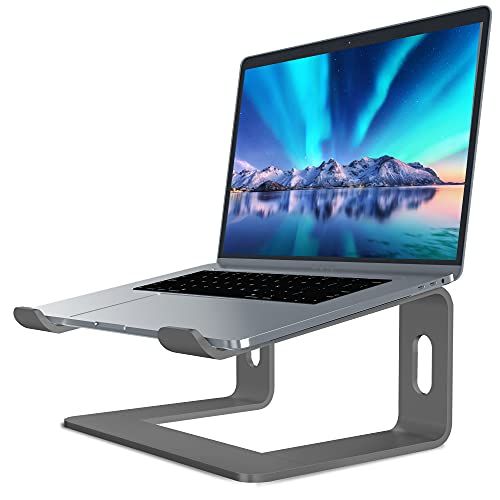 SOUNDANCE Laptopstandaard - Compatibel met Mac MacBook Pro Air - Ergonomische houder - Grijs
