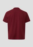 s.Oliver Heren T-shirt van Katoen met Logo-opdruk - Bordeaux - 5XL